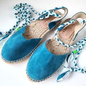 Forte Forte Manebi NEW Suede Leather Valenciana Lace Up Espadrilles Womens 9 39